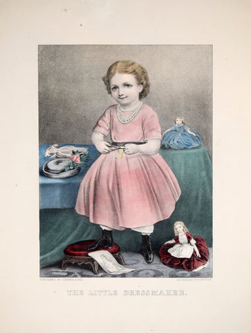 Nathaniel Currier (1813-1888) & James Ives (1824-1895), The Little Dressmaker
