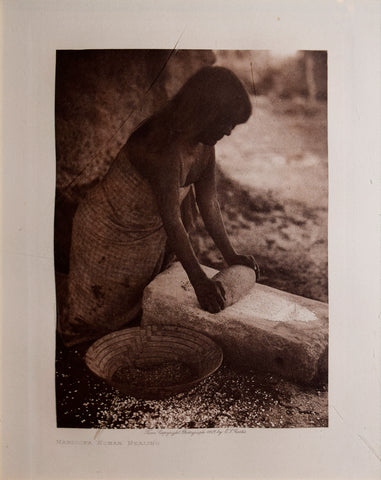 Edward S. Curtis (1868-1952), Maricopa Woman Mealing, Page 82