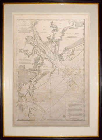 John Gascoigne, Plan de Port Royal et de la rivière et du détroit d'Awfoskée à la côte de la Caroline méridionale