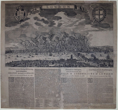 Marcus Willemsz Doornick (1633-1703), A True Portrait with a brief Description of that deplorable Fire of London...