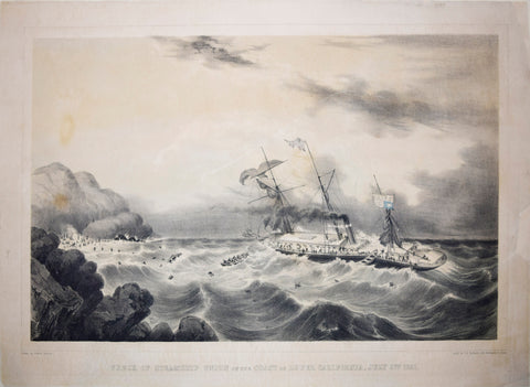Edwin Moody (1814 - 1896), Wreck of Steamship Union on the coast of lower California, July 5th 1851