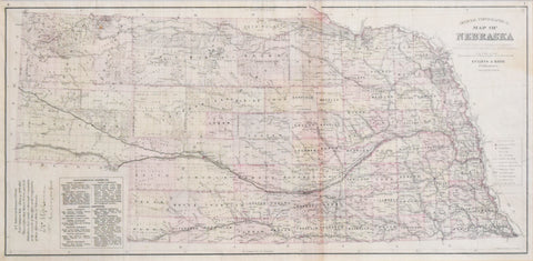 Everts & Kirk, Official Topographical Map of Nebraska…