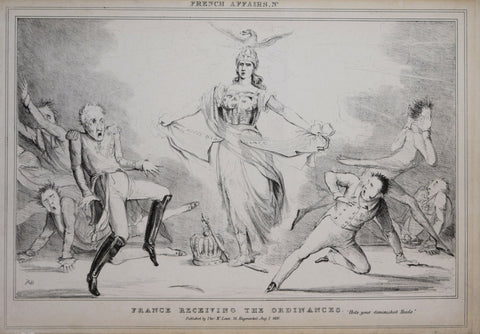 John Doyle (1797-1868), France receiving the ordinances. "Hide your diminished Hands"