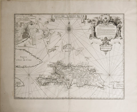 Amedee Francois Frezier (1682-1773), Isle de S. Domingue...   [Haiti and Dominican Republic]