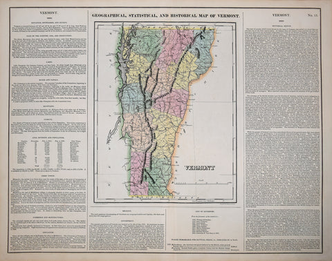 Henry Charles Carey (1793-1879) & Isaac Lea (1792-1886), Geographical, Statistical and Historical Map of Vermont