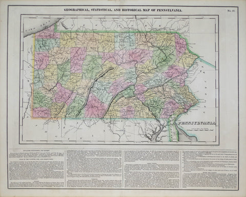 Henry Charles Carey (1793-1879) & Isaac Lea (1792-1886), Geographical, Statistrical and Historical Map of Pennsylvania