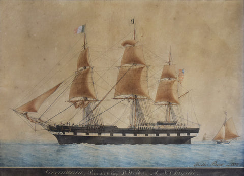 Frederic Roux (French, 1805-1870), Germania presented to Capt. D. Wood