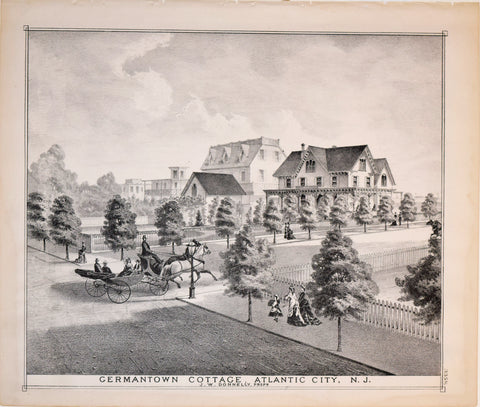 Theodore F. Rose (1845-1860), Illustrator , Germantown Cottage Atlantic City, NJ. J. W. Donnelly Prop