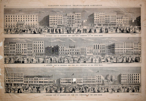 Henry Bricher (born ca. 1817), engraver, A panoramic view of Broadway, New York City, commencing at the Astor House