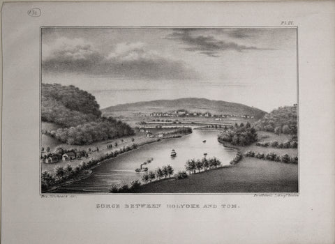 Ora White Hitchcock (1796-1863), artist, Gorge Between Holyoke and Tom