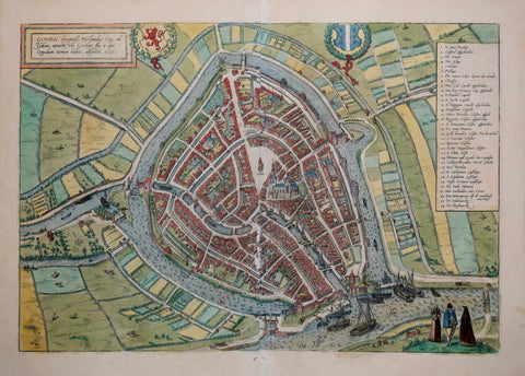 Georg Braun (1541-1622) & Franz Hogenberg (c.1538-1590), Gouda elegantiss Hollandiae...
