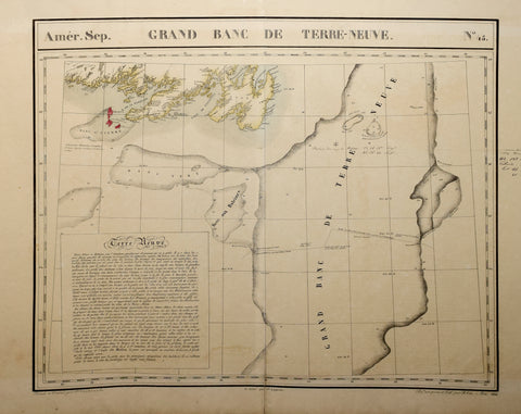 Philippe Vandermaelen (1795- 1869))  Grand Banc de Terre -Neuve, No. 45  [Canada]