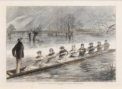 Harper’s Weekly, The Oxford & Cambridge Boat Race: Practicing on the Isis...