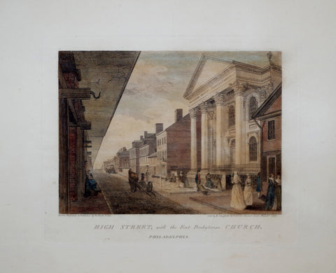 William Birch (1755-1834), High Street, with the First Presbyterian Church