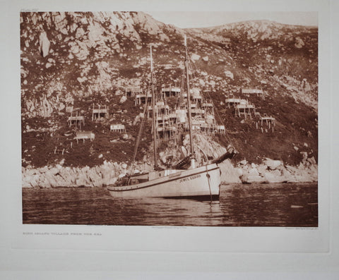 Edward S. Curtis (1868-1953), King Island Village from the Sea Pl 700