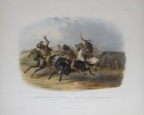 Karl Bodmer (1809-1893), Horse Racing of the Sioux Indians