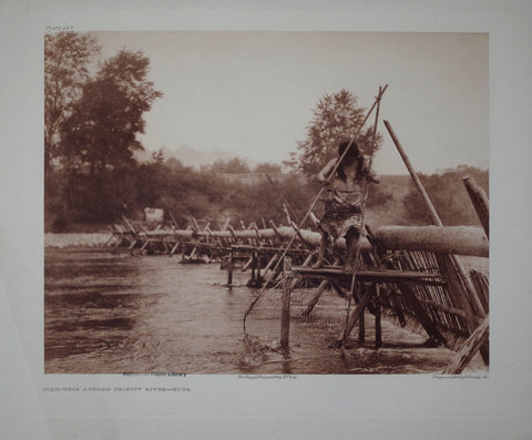 Edward S. Curtis (1868-1953), Fish-Weir Across Trinity River—Hupa Pl 459