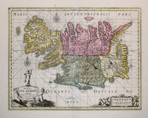 Pieter Schenk (1661-1711) & Gerhard Valk (ca. 1650-1726), Novissima Islandiae Tabula