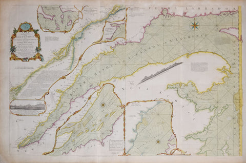 Thomas Jeffereys (c. 1710-1771),  An Exact Chart of the River St. Laurence..River to Quebec