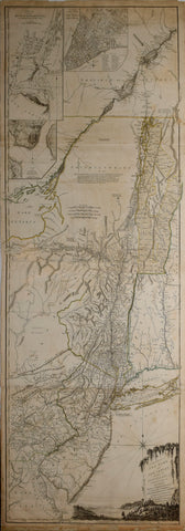Major Samuel Holland (1728-1801) & Thomas Pownall (1722-1805), The Provinces of New York and New Jersey; with Part of Pensilvania, and the Province of Quebec.