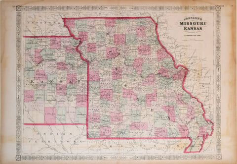 Alvin Jewett Johnson (American, 1827 - 1884), Johnson’s Missouri and Kansas