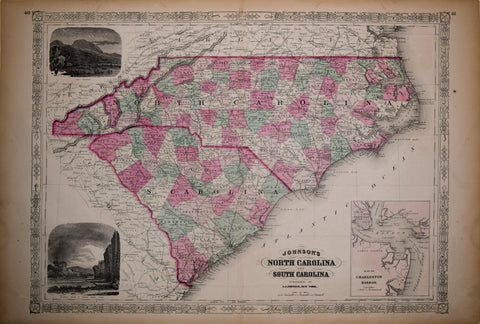 Alvin Jewett Johnson (1827-1884), Johnson's North Carolina and South Carolina