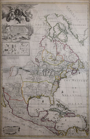 George Willdey (1695- c. 1733) , To His Sacred and Most Excellent Majesty George by the Grace of God King of Great Britain France and Ireland. This Map of North America…