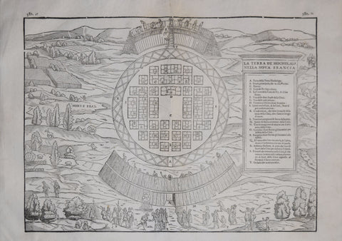 Giovanni Battista Ramusio (1485-1557), La Terra de Hochelaga nella Nova Francia