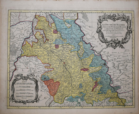 Pierre Mortier (1661-1711), after Nicholas Sanson (1600-1667), Le Duche de Iuliers L’Abbaye de St. Cornelis Munster...