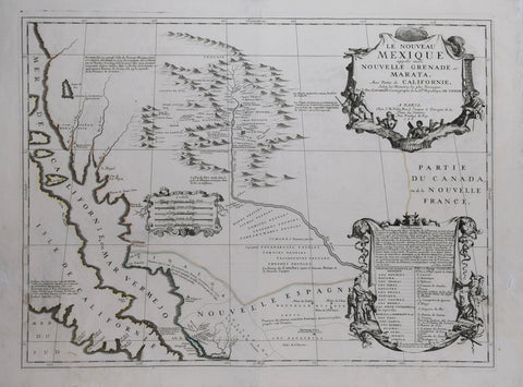 Jean Baptiste Nolin (French, 1686-1762) & Vincenzo Maria Coronelli (Italian, 1650-1718), Le Nouveau Mexique appele aussi Marata, avec Partie de la Californie…