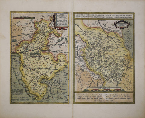 Abraham Ortelius (Flemish, 1527-1598), Blaisois & Lemovicum