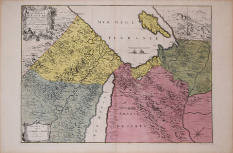 Hubert Alexis Jaillot (1632-1712), Les Deserts d’Egypte, de Thebaide d’Arabie de Sirie…