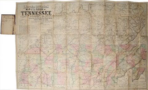 James T. Lloyd and Charles A. Reeves, Lloyd's official map of the State of Tennessee, 1863