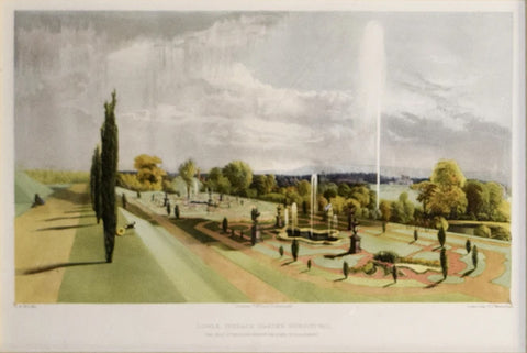 E. Adveno Brooke (fl. 1844-1864) Lower Terrace Garden, Worsley Hall