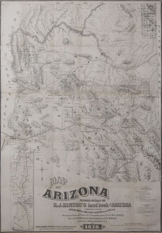 Richard Josiah Hinton (1830-1901), Map of Arizona