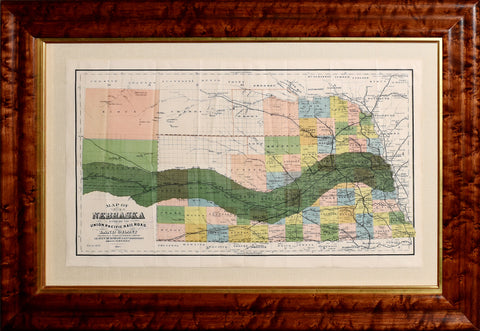 A. GAST AND CO., Map of Nebraska Showing the Union Pacific Railroad Land Grant