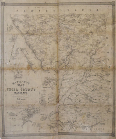 Simon J. Martenet Martenet’s Map of Cecil County Maryland…