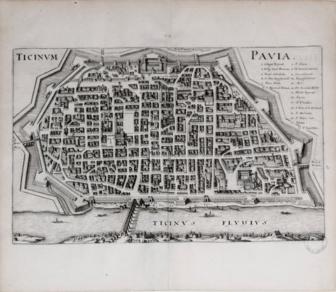 Matthaeus Merian (1593-1650) & Martin Zeiller, Pavia