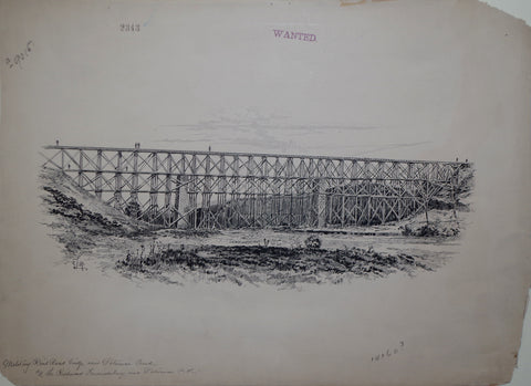 Edwin J. Meeker (1853-1929), Military Railroad Bridge Over Potomac Creek