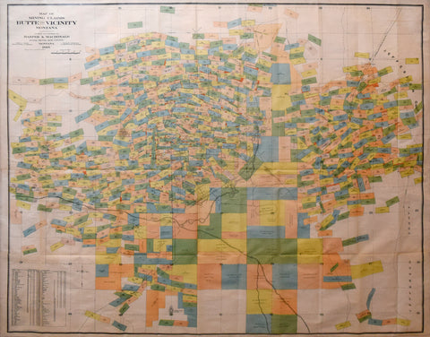 Joseph H. Harper & Malcolm L. MacDonald, Map of the Mining Claims Butte and Vicinity Montana