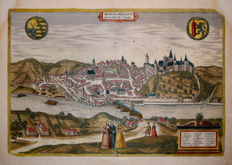 Georg Braun (1541-1622) & Franz Hogenberg (c.1538-1590), Misena Hermun Durorum Urbs