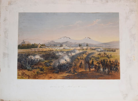 Carl Nebel (1805-1855), Illustrator, Molino del Rey, Attack upon the Molino