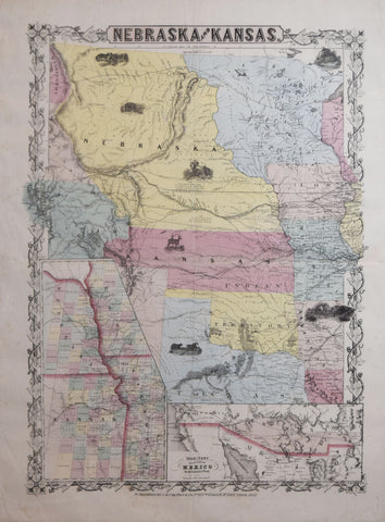 J.H. Colton (1800-1893), Nebraska and Kansas