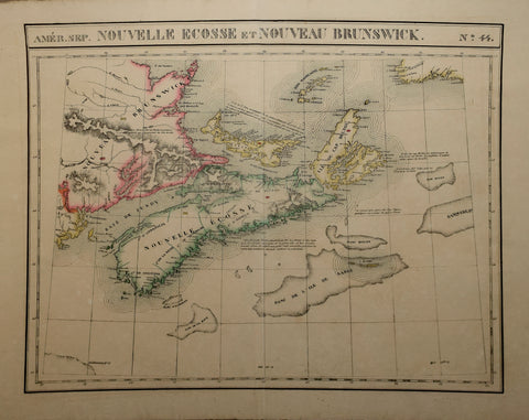 Philippe Vandermaelen (1795- 1869)) Nouvelle Ecosse et Nouveau Brunswick No. 44