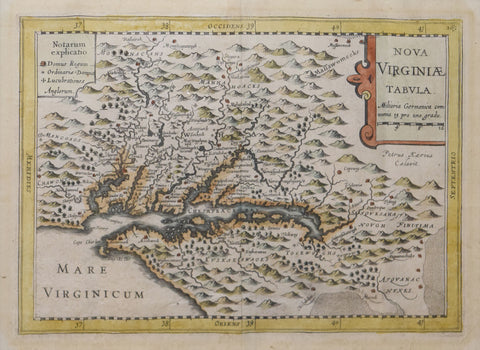 Gerhard Mercator (1512-1594), after, Nova Virginiae Tabula