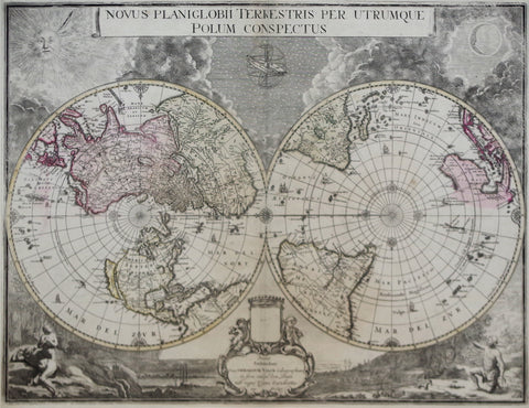 Blaeu, Johannes (Dutch, 1596-1673), & Gerald Valck (Dutch, 1652-1726) Novus Planiglobii Terrestris...