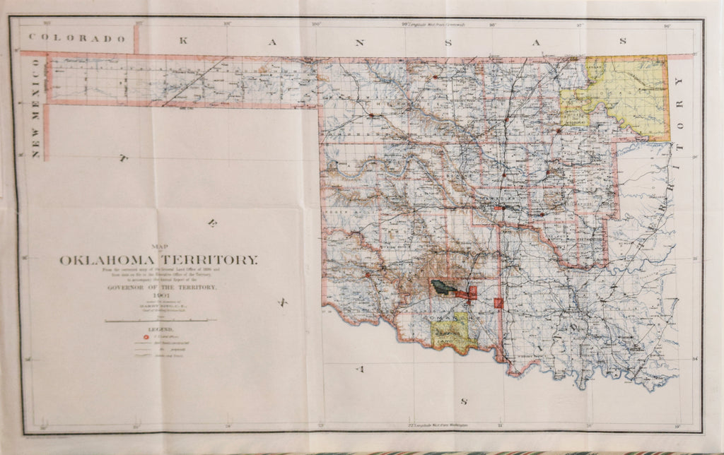 Department of the Interior, General Land Office, Map of Oklahoma Terri ...