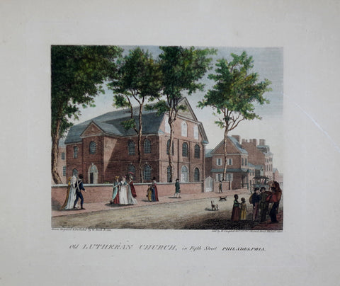William Birch (1755-1834), Old Lutheran Church, in Fifth Street, Philadelphia