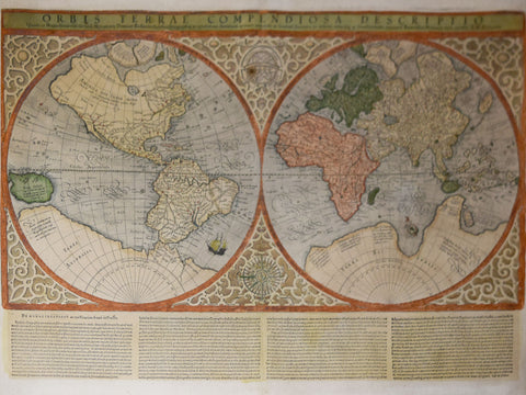 Gerard Mercator (1512-1594) and Rumold Mercator (1545–1599), Orbis Terrae Compendiosa Descriptio..