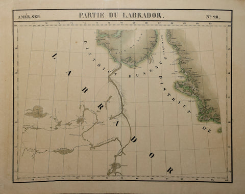 Philippe Vandermaelen (1795- 1869))  Partie du Labrador, No. 28